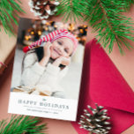 tarjeta de vacaciones moderna mínima para navidade<br><div class="desc">Un diseño moderno y minimalista con una imagen personalizado. Siéntase libre de personalizar la imagen y el texto de la festividad.</div>