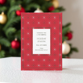 Tarjeta de vacaciones moderna Retro Red Green Mid 