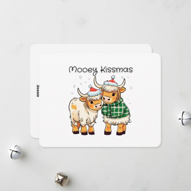 Tarjeta de vacaciones Mooey Kissmas Personalizado  (Anverso/Reverso In Situ)