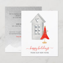 Tarjeta de vacaciones móvil de bienvenida con nuev