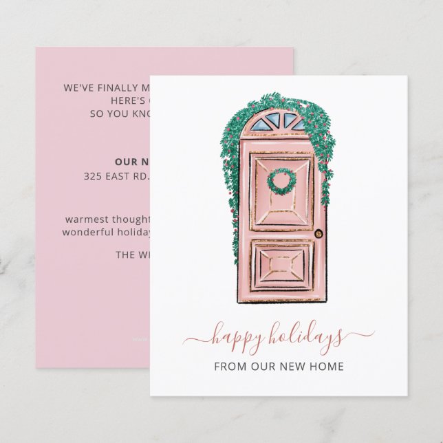 Tarjeta de vacaciones móvil de la puerta delantera (Anverso / Reverso)