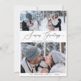 Tarjeta de vacaciones multifoto de Feliz Navidad 3