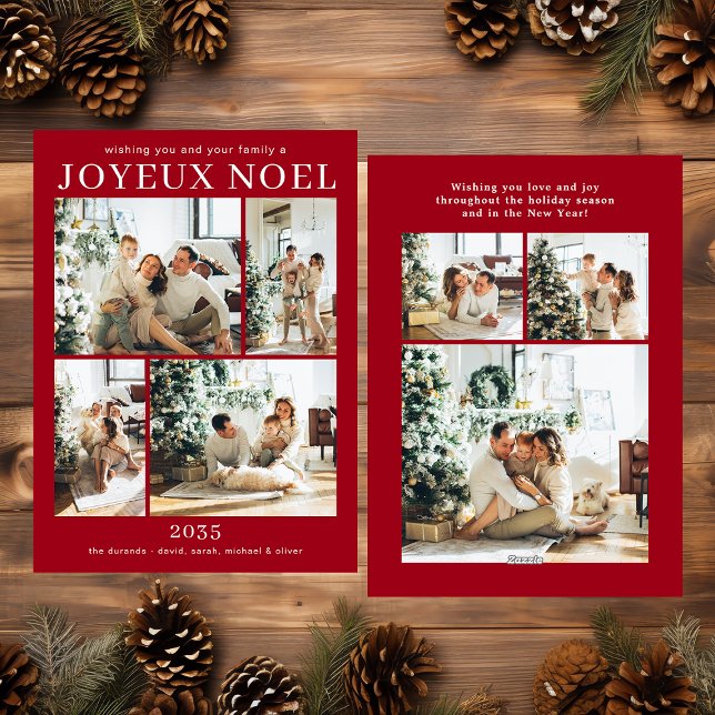 Tarjeta de vacaciones multifoto de Joyeux Noel (Subido por el creador)