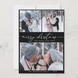 Tarjeta de vacaciones multifoto para navidades Bla