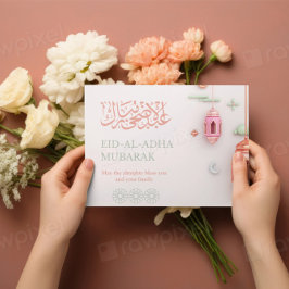 Tarjeta de vacaciones musulmana moderna | Isla Eid