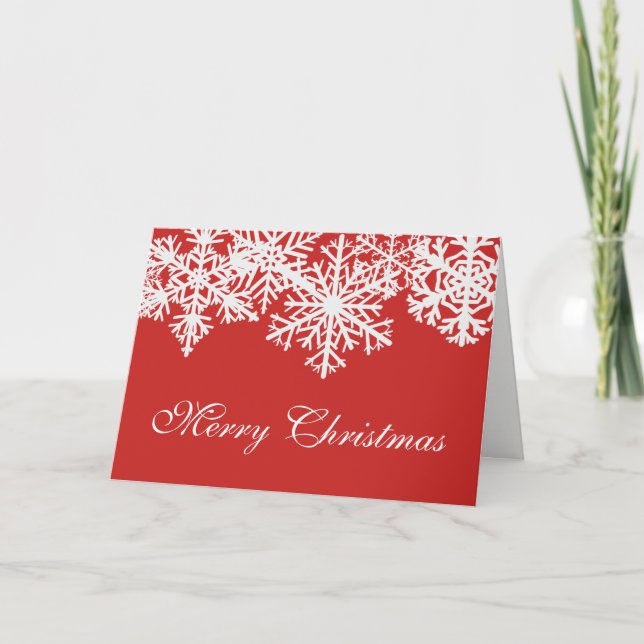 Tarjeta de vacaciones navidad-Snowflakes (Anverso)