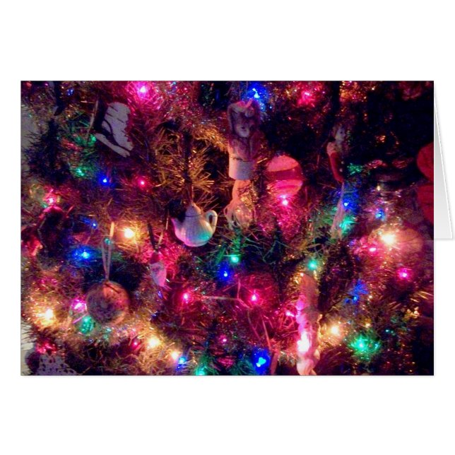 Tarjeta de vacaciones 'Navidades brillan' - Bellez (Anverso (Horizontal))