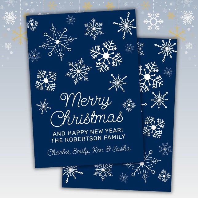 Tarjeta de vacaciones Navidades de copos de nieve  (Subido por el creador)
