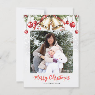 Tarjeta de vacaciones Navidades de marco fotográfi