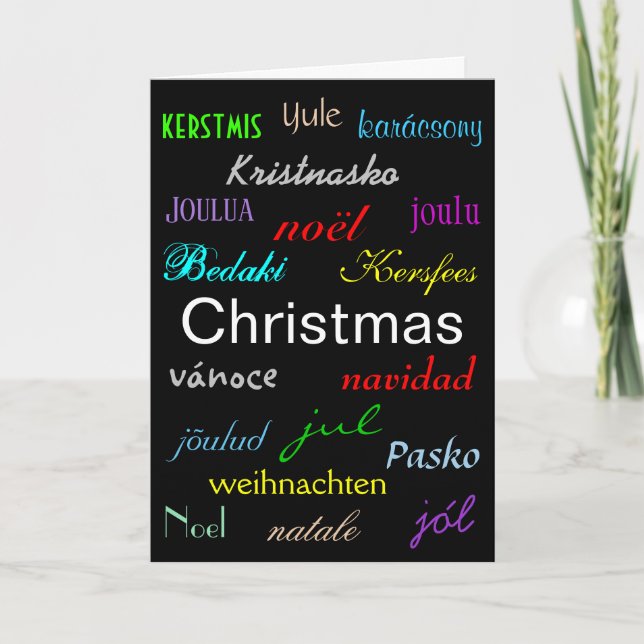 Tarjeta de vacaciones "Navidades de todo el mundo" (Anverso)