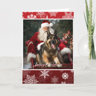 Tarjeta de vacaciones Navidades Shepherd de Aleman