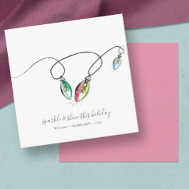 Tarjeta de vacaciones Navidades únicos iluminada