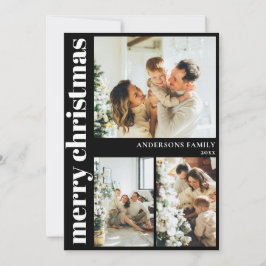 Tarjeta de vacaciones navideñas de la tipografía m