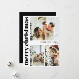 Tarjeta de vacaciones navideñas de la tipografía m