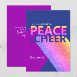 Tarjeta de vacaciones Navy Blue, Pink, Word Art Co