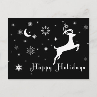 Tarjeta de vacaciones negra, tarjeta de Navidades 