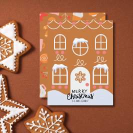 Tarjeta de vacaciones no fotográfica Gingerbread