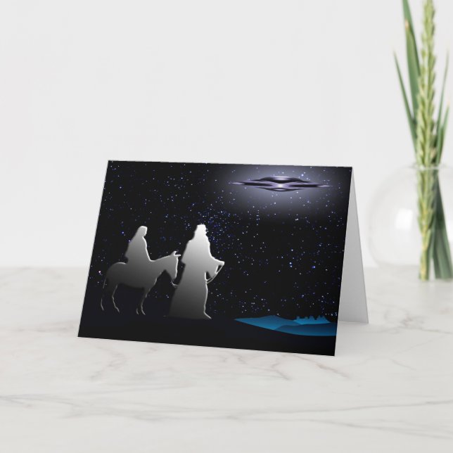 Tarjeta de vacaciones nocturna silenciosa (Anverso)