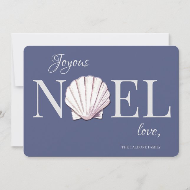 Tarjeta de vacaciones Noel Seashell (Anverso)