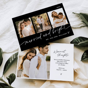 Tarjeta de vacaciones NOIR Casada Y Luminosa Boda