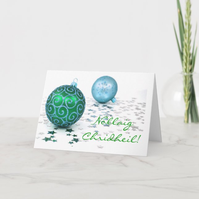 Tarjeta de vacaciones Nollaig Chridheil I para nav (Anverso)