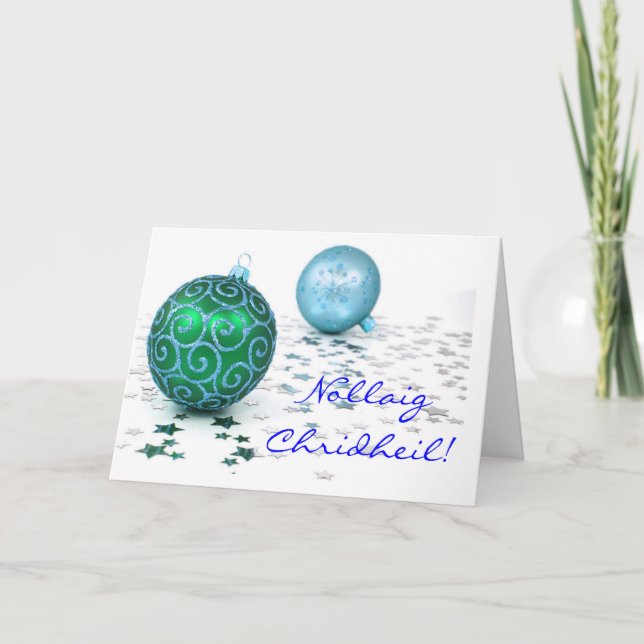 Tarjeta de vacaciones Nollaig Chridheil II para na (Anverso)