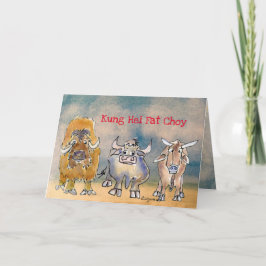 Tarjeta de vacaciones Ox para Personalizado de Año