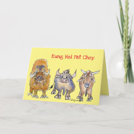 Tarjeta de vacaciones Ox para Personalizado de Año