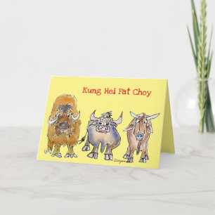 Tarjeta de vacaciones Ox para Personalizado de Año