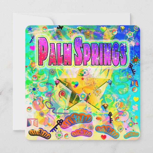 Tarjeta de vacaciones Palm Springs Epoch Hour (Anverso)