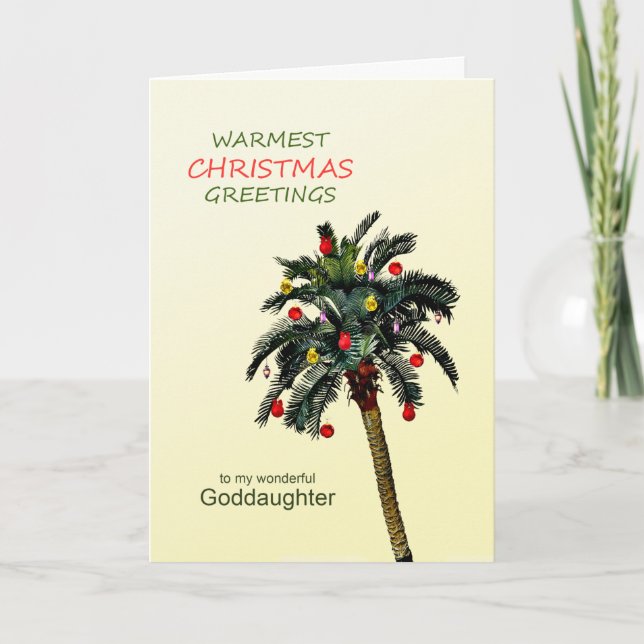 Tarjeta de vacaciones Palm Tree para Navidades de  (Anverso)