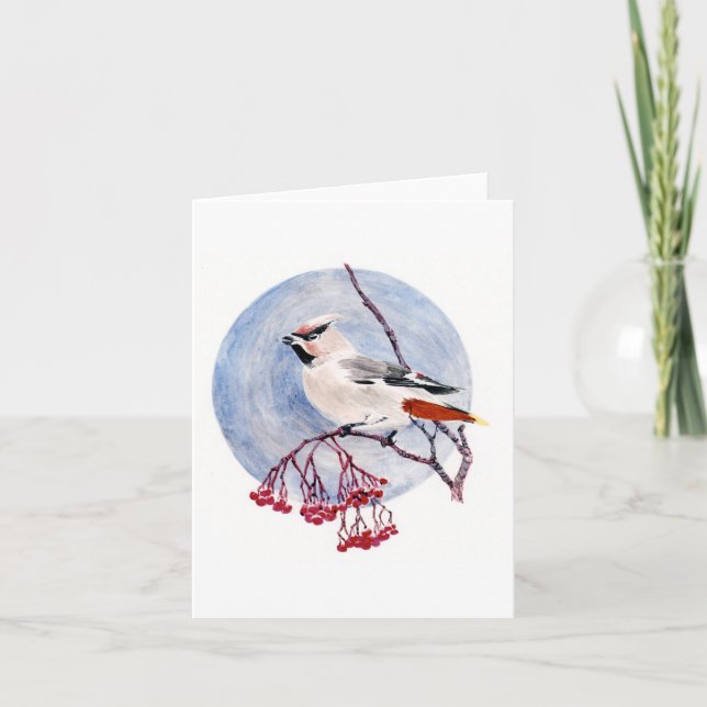 Tarjeta de vacaciones para aves de invierno (Anverso)