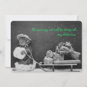 Tarjeta de vacaciones para compradores de gatos an