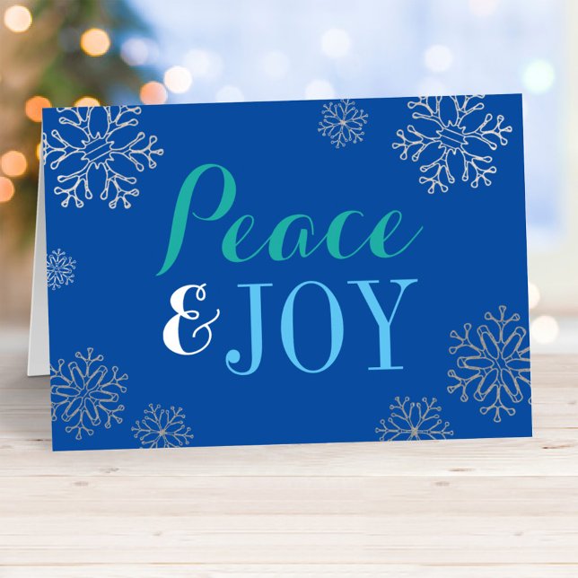 Tarjeta de vacaciones para empresas Peace and Joy  (Subido por el creador)