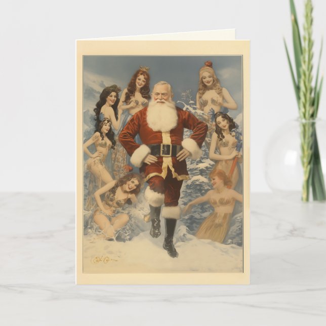 Tarjeta de vacaciones para hombres de las damas (Anverso)