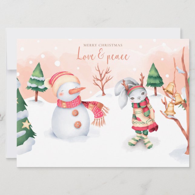 Tarjeta de vacaciones para navidades (Anverso)