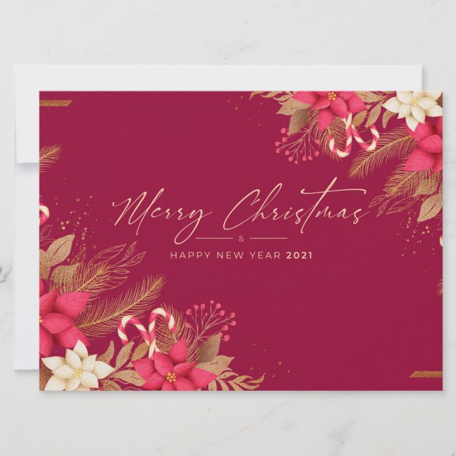 Tarjeta de vacaciones para navidades (Anverso)