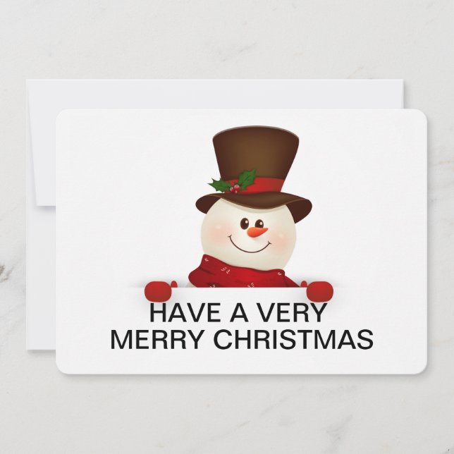 Tarjeta de vacaciones para navidades (Anverso)