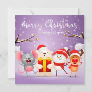 Tarjeta de vacaciones para navidades