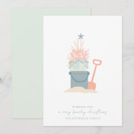 Tarjeta de vacaciones para Navidades costeros