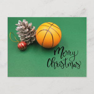 Tarjeta de vacaciones para Navidades de baloncesto