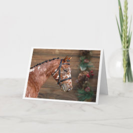 Tarjeta de vacaciones para Navidades de caballos K
