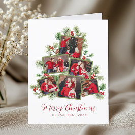 Tarjeta de vacaciones para Navidades de Collage de