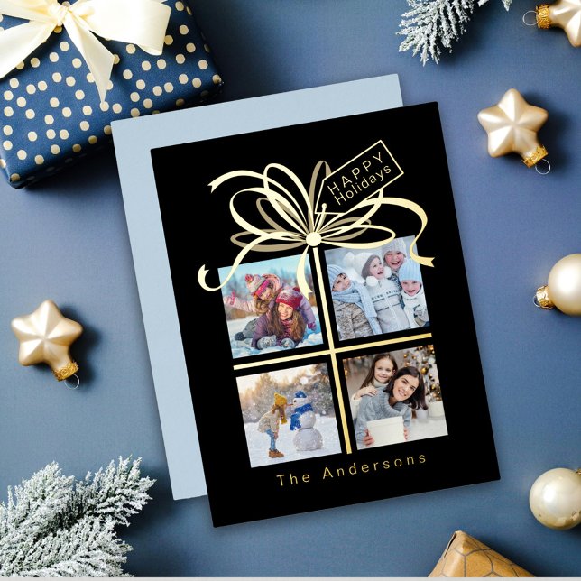 Tarjeta de vacaciones para Navidades de color negr (Subido por el creador)