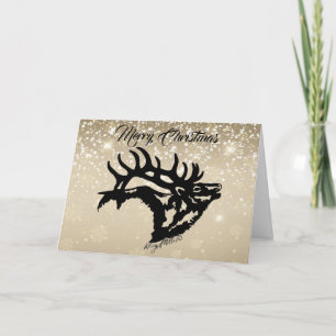 Tarjeta de vacaciones para Navidades de Elk Bull