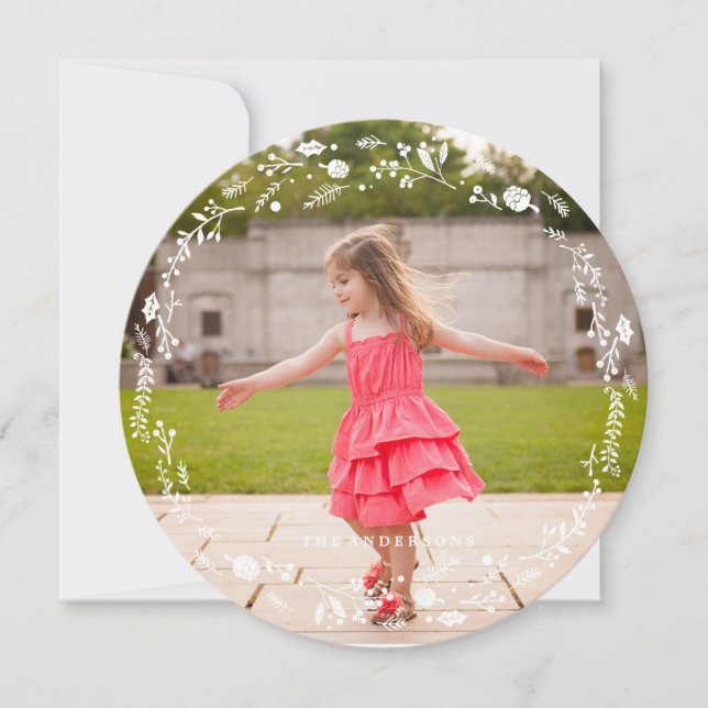 Tarjeta de vacaciones para Navidades de flotación  (Anverso)