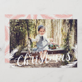 Tarjeta de vacaciones para Navidades de follaje ro