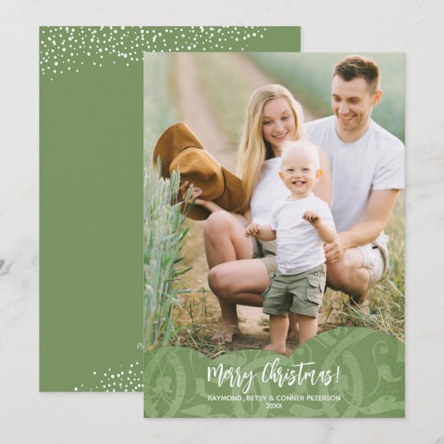 Tarjeta de vacaciones para Navidades de foto de Sa (Anverso / Reverso)