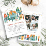 Tarjeta de vacaciones para Navidades de fotografía<br><div class="desc">Disfrute del espíritu de vacaciones con nuestra tarjeta de vacaciones Navidades de fotografía retro ! Con ilustraciones vintage de moda de casas de invierno y encantadores hombres de nieve, nuestra selección de personalizables se extiende más allá de las cartas. Escoja entre invitaciones para fiestas de vacaciones, postales para fotos y...</div>