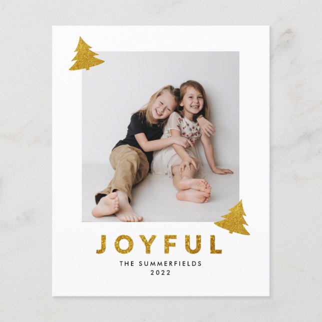 Tarjeta de vacaciones para Navidades de fotos aleg (Anverso)